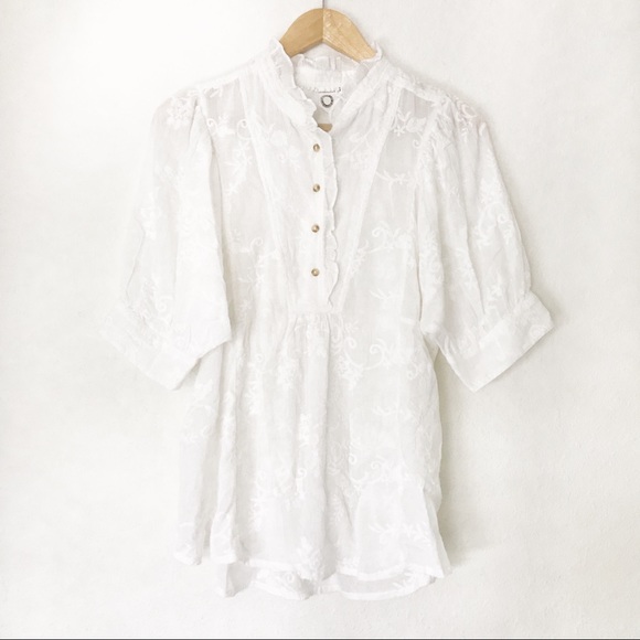 Anthropologie Tops - Anthropologie Akemi+Kin Embroidered Blouse M